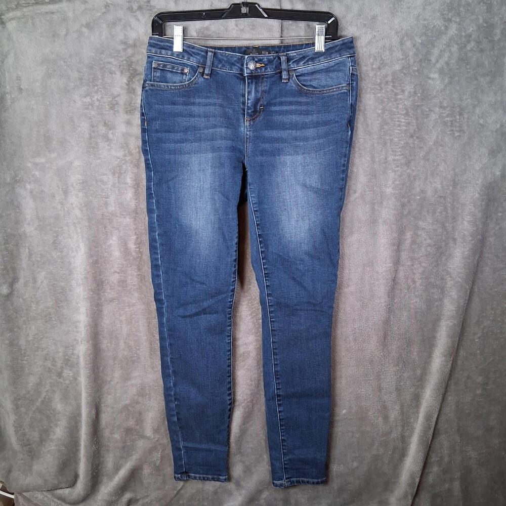Prana London Jeans Women's 6 x 28‎ Skinny Fit Short Inseam Blue Stretch Denim